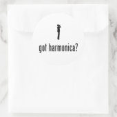 Harmonica Player Ronde Sticker (Tas)