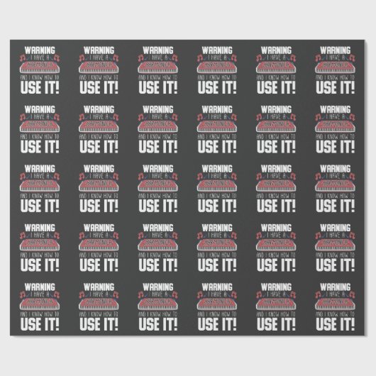 Harmonica Player Warning Blues Music French Harp Cadeaupapier (Vlak)