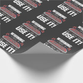 Harmonica Player Warning Blues Music French Harp Cadeaupapier (Hoek)