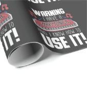 Harmonica Player Warning Blues Music French Harp Cadeaupapier (Rol Hoek)