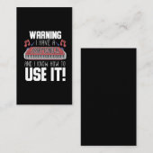 Harmonica Player Warning Blues Music French Harp Visitekaartje (Voorkant / Achterkant)