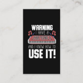 Harmonica Player Warning Blues Music French Harp Visitekaartje (Voorkant)