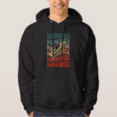Harmonica Retro Harmonicist Harp Player Hoodie (Voorkant)