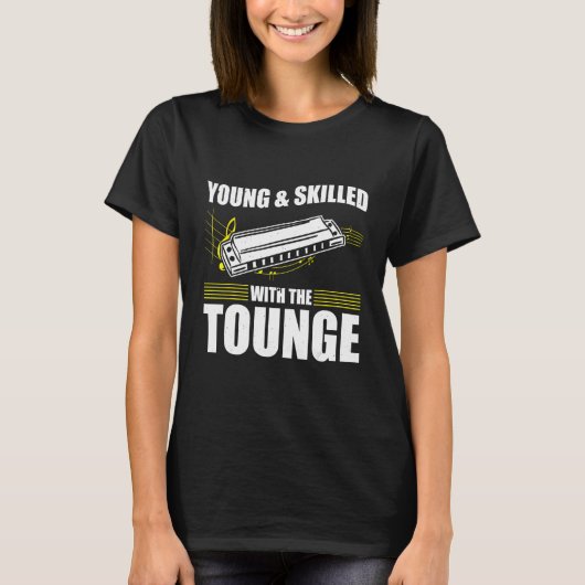 Harmonica Spelen Voor Harmonica Speler Harmonica T T-shirt (Voorkant)