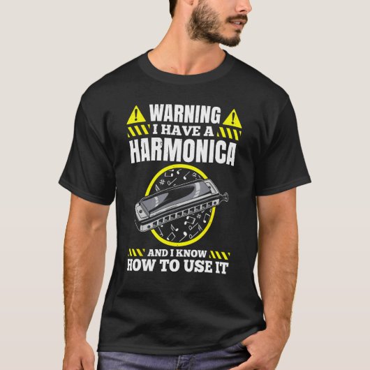Harmonica Spelen Voor Harmonica Speler Harmonica T T-shirt (Voorkant)