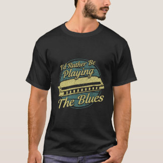 Harmonica Speler Blues Muzikant Gift T-shirt