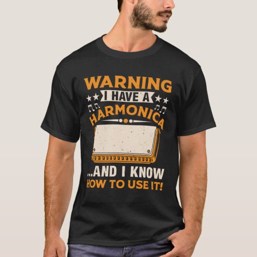 Harmonica Speler Harmonica Speler T-shirt (Voorkant)
