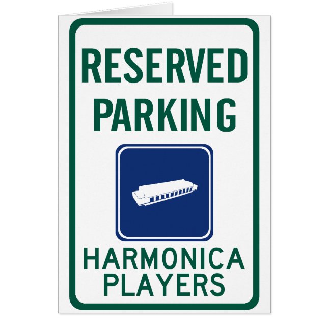 Harmonica spelers parkeren (Voorkant)