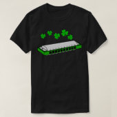 Harmonica St Patrick's Day Harmonicist Ierse muzie T-shirt (Design voorkant)