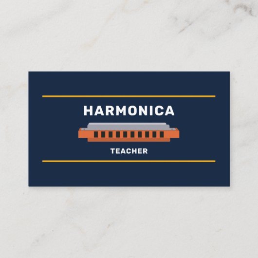 Harmonica Teacher Visitekaartje (Voorkant)