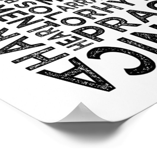 Harmonica Typografie Poster (Hoek)