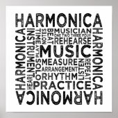 Harmonica Typografie Poster (Voorkant)