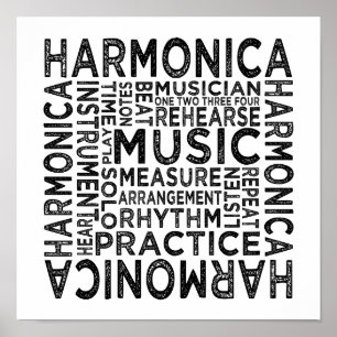 Harmonica Typografie Poster