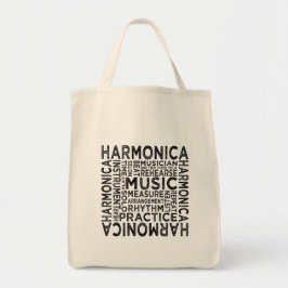 Harmonica Typografie Tote Bag