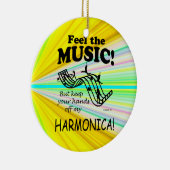 Harmonica voelt de muziek keramisch ornament (Rechts)