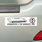 Harmonica voor daklozen bumpersticker (Op auto)