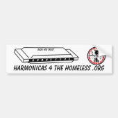 Harmonica voor daklozen bumpersticker (Voorkant)