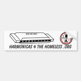 Harmonica voor daklozen bumpersticker