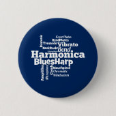 Harmonica Word Cloud Ronde Button 5,7 Cm (Voorkant)