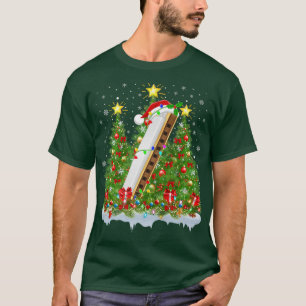 Harmonica Xmas lights Santa Harmonica Kerstmis T-shirt