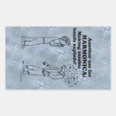 Harmonica Zombie Explode Rechthoekige Sticker (Voorkant)