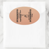 Harmonicas Verboden ovale Sticker (Tas)