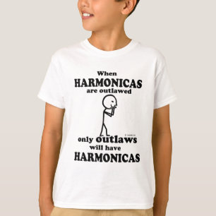 Harmonicas verboden t-shirt