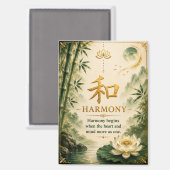 Harmonie (和) Chinees Karakter Magneet (Voorkant / Achterkant)