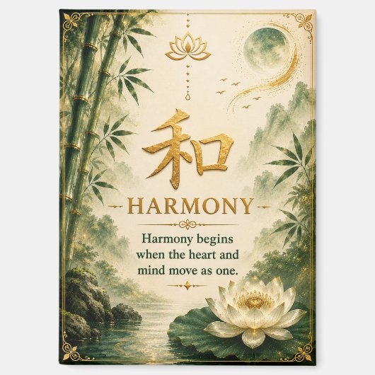 Harmonie (和) Chinees Karakter Magneet (Voorkant)