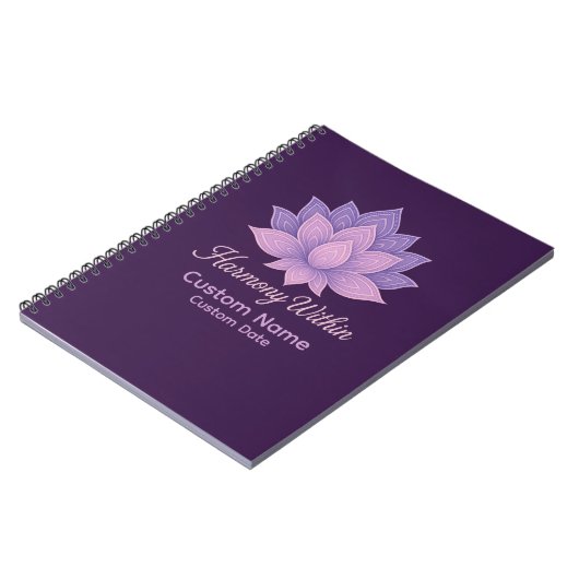 Harmonie binnen Lotus Mandala gepersonaliseerd Notitieboek (Linkerzijde)