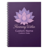 Harmonie binnen Lotus Mandala gepersonaliseerd Notitieboek (Voorkant)