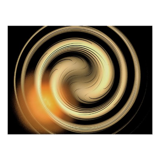 Harmonie en ontspanning - Golden Relief groot post Perfect Poster (Voorkant)