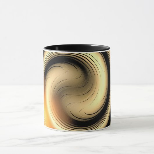 Harmonie en ontspanning Golden Relief mok (Midden)