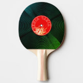 Harmonie en precisie: Vinyl Record Tafeltennisbatje (Achterkant)