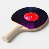 Harmonie en precisie: Vinyl Record Tafeltennisbatje (Voorkant Gekanteld)