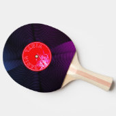 Harmonie en precisie: Vinyl Record Tafeltennisbatje (Zijkant)