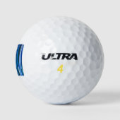 Harmonie en Vrede Blauw Gestreepte Abstract Patroo Golfballen (Logo)
