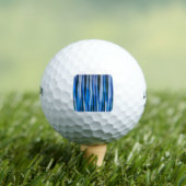 Harmonie en Vrede Blauw Gestreepte Abstract Patroo Golfballen (Insitu Shirt)