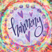 Harmonie  Floral Inspirerende Inspiratie Sticker (Voorkant)