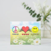 Harmonie - Ik wens u vrede, liefde en geluk! Briefkaart (Staand voorkant)