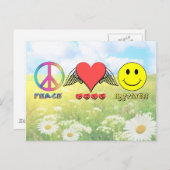 Harmonie - Ik wens u vrede, liefde en geluk! Briefkaart (Voorkant / Achterkant)