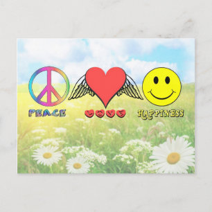 Harmonie - Ik wens u vrede, liefde en geluk! Briefkaart