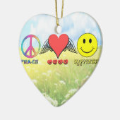 Harmonie - Ik wens u vrede, liefde en geluk! Keramisch Ornament (Links)