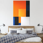 Harmonie in Blokken Canvas Afdruk (Insitu (Slaapkamer))