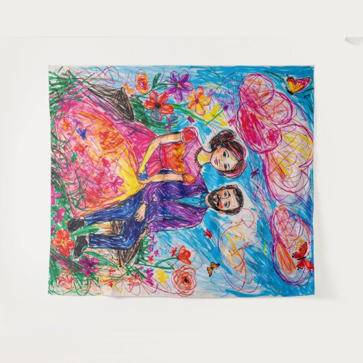 Harmonie in Bloom Wandkleed (Voorkant (horizontaal))