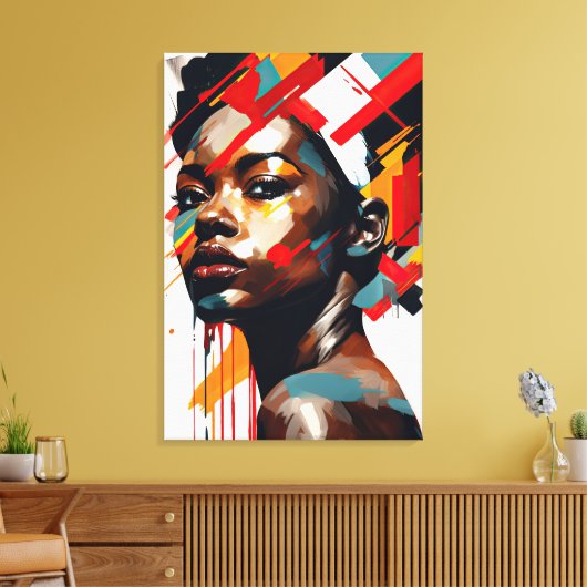 "Harmonie in contrast" Canvas Afdruk (Insitu (Woonkamer))