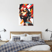 "Harmonie in contrast" Canvas Afdruk (Insitu (Slaapkamer))