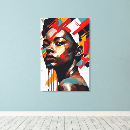 "Harmonie in contrast" Canvas Afdruk (Insitu (Houten vloer))