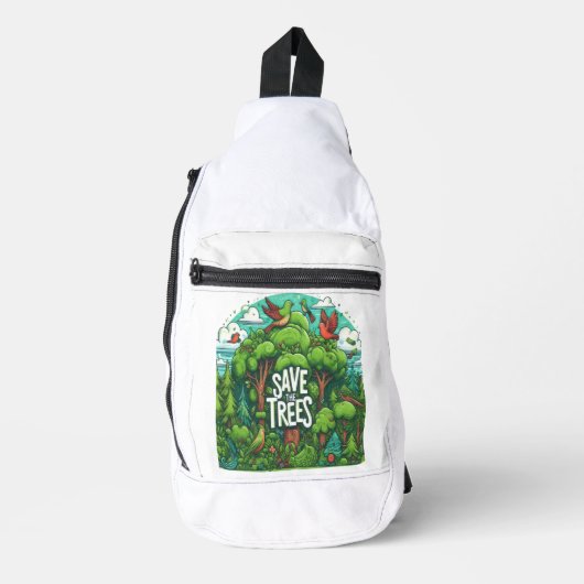 Harmonie in de bomen sling bag (Voorkant)