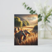 Harmonie in de Natuur: Aardwolf Frolicking in het Briefkaart (Staand voorkant)